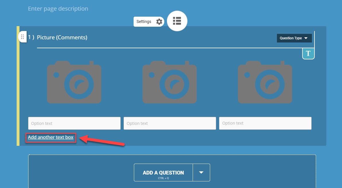 Add Another Picture Comments Box
