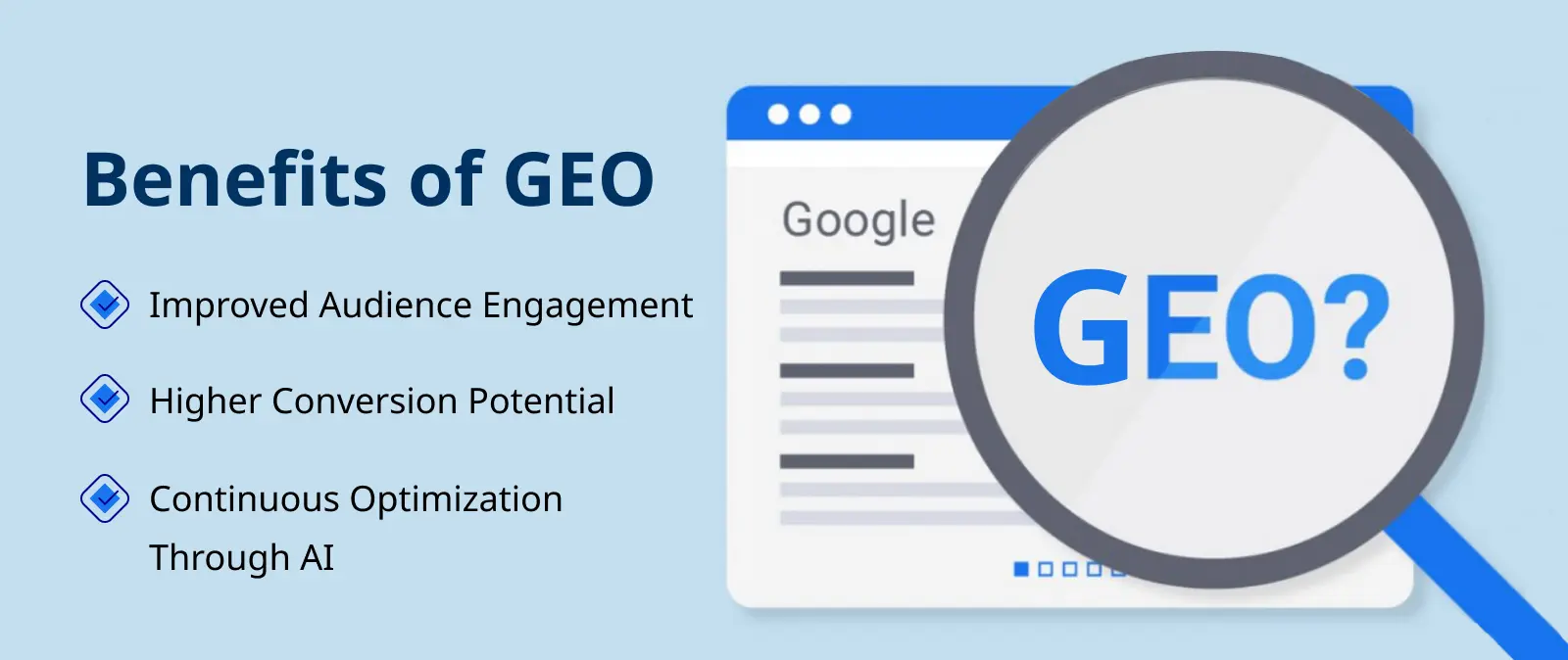 Benefits of GEO