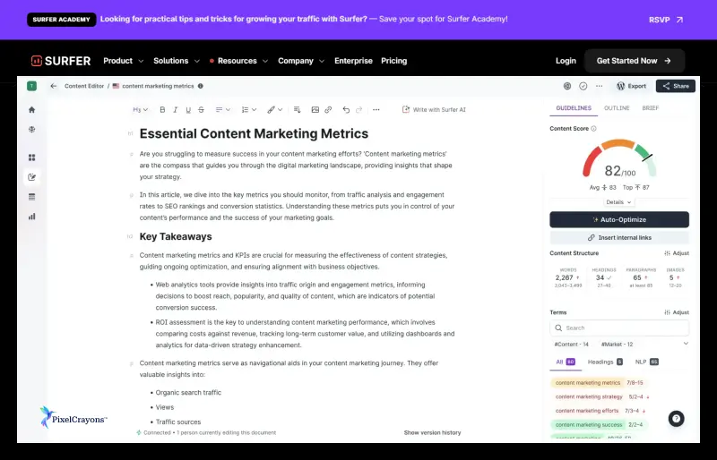Surfer SEO Content Strategy